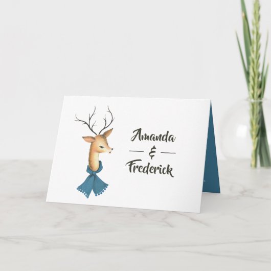 Retro Vintag Rentier Weihnachten Programm (Vorderseite)