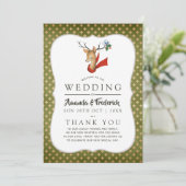 Retro Vintag Rentier Weihnachtsfeiertag Programm (Stehend Vorderseite)