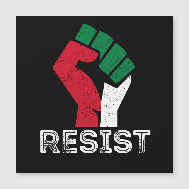 Retro Vintag Resist Palestine flag Freedom Magnetkarte (Vorderseite)