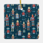 Retro Vintag Robots Keramik Ornament (Vorderseite)