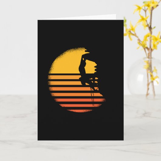 Retro Vintag Rock Climbing Karte (Gelbe Blume)