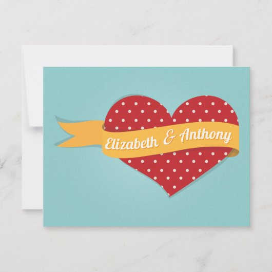 Retro Vintag Rockabilly Pinup Mint Wedding Dankeskarte (Vorderseite)