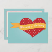 Retro Vintag Rockabilly Pinup Mint Wedding Dankeskarte (Vorne/Hinten)