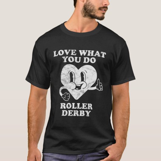 Retro Vintag Roller Derby Lover T-Shirt (Vorderseite)