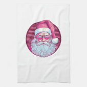 Retro Vintag rosa Santa clus Geschirrtuch (Vertikal)