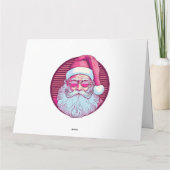 Retro Vintag rosa Santa clus Karte (Rückseite)