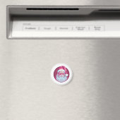 Retro Vintag rosa Santa clus Magnet (In Situ (Geschirrspüler))