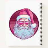 Retro Vintag rosa Santa clus Notizblock (Rückseite)