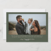 Retro Vintag rosa Streifen Foto Weihnachten (Rückseite)