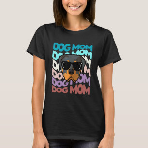 Retro Vintag Rottweiler Hunde Mama Cool Sonnenbril T-Shirt