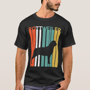Retro Vintag Rottweiler Silhouette Hund Lover Hund T-Shirt