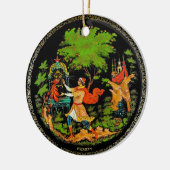 Retro Vintag Russische Märchen Fantasy farbig Keramik Ornament (Links)