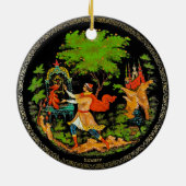 Retro Vintag Russische Märchen Fantasy farbig Keramik Ornament (Hinten)