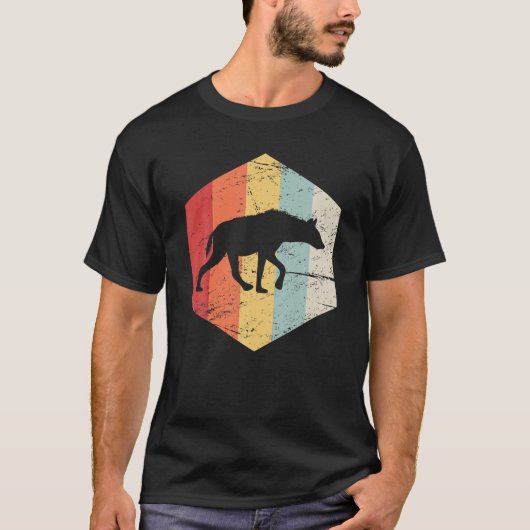 Retro Vintag Safari Hyena T Shirt (Vorderseite)