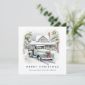 Retro Vintag Sage Farm LKW Weihnachten Unternehmen (Stehend Vorderseite)