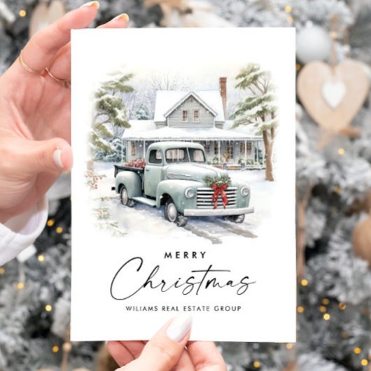 Retro Vintag Sage Farm LKW Weihnachten Unternehmen