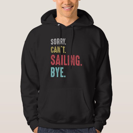 Retro Vintag Sailing Yachtboot Kapitän Da Hoodie (Vorderseite)