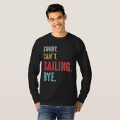 Retro Vintag Sailing Yachtboot Kapitän Da T-Shirt (Vorne ganz)