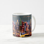 Retro Vintag San Francisco, Kalifornien: Reisen Kaffeetasse (VorderseiteRechts)