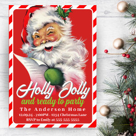 Retro Vintag Santa Claus Custom Party Einladung