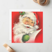 Retro Vintag Santa Claus größer Mitteilungskarte (Vorderseite/Rückseite Beispiel)