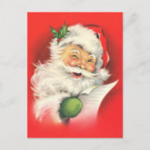 Retro Vintag Santa Claus Postkarte (Vorderseite)