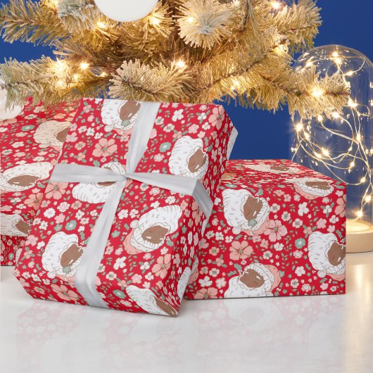 Retro Vintag Santa Claus Weihnachten Geschenkpapier (Feiertage)