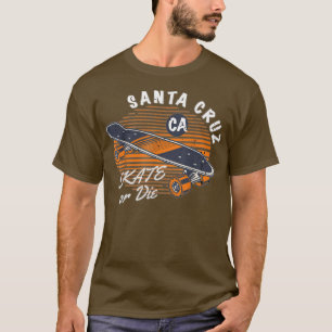 Retro Vintag Santa Cruz California SkateBoard Str. T-Shirt