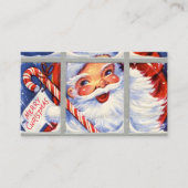 Retro Vintag Santa Zusatzinformationen Visitenkarte (Vorderseite)