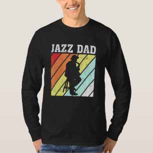 Retro Vintag Saxophone Jazz Music Jazz Vater T-Shirt