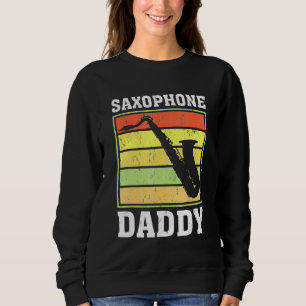 Retro Vintag Saxophone Music Graphic Saxophone Da Sweatshirt
