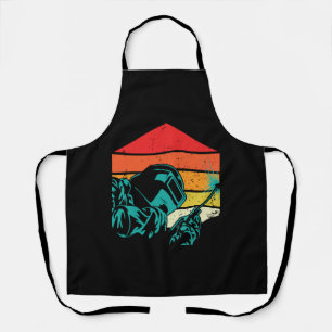 Retro Vintag Schweisshelm Silhouette Welder Gif Schürze