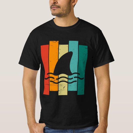 Retro Vintag Shark Fin T-Shirt (Vorderseite)