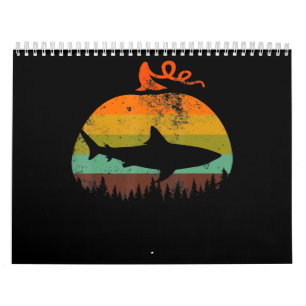 Retro Vintag Shark Pumpkin Halloween Geschenke Kalender
