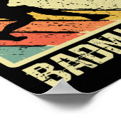 Retro Vintag Shuttle Player Badminton Poster (Ecke)