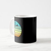 Retro Vintag Shuttle Racket Badminton Player Kaffeetasse (Vorderseite Links)