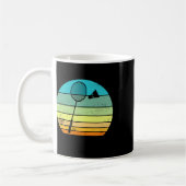 Retro Vintag Shuttle Racket Badminton Player Kaffeetasse (Links)