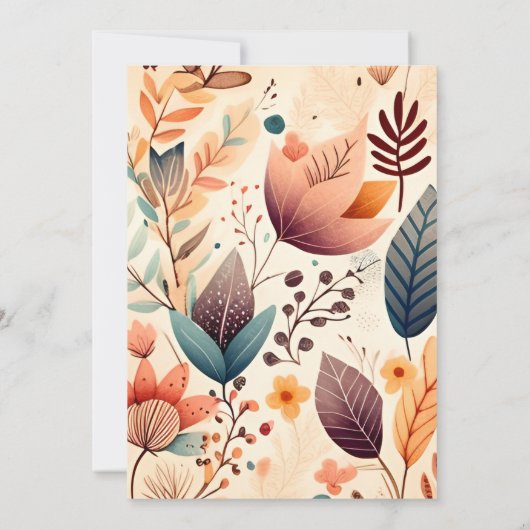 Retro Vintag Sixties Terracotta Bridal Einladung (Rückseite)