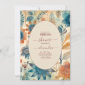 Retro Vintag Sixties Terracotta Bridal Einladung (Vorderseite)