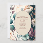 Retro Vintag Sixties Terracotta Verlobung Einladung (Vorderseite)