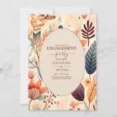 Retro Vintag Sixties Terracotta Verlobung Einladung (Vorderseite)