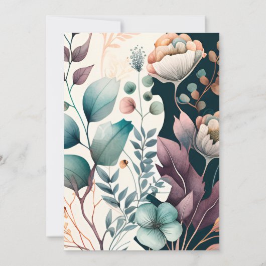 Retro Vintag Sixties Terracotta Wedding Einladung (Rückseite)