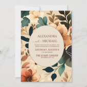 Retro Vintag Sixties Terracotta Wedding Einladung (Vorderseite)