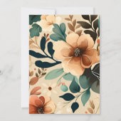 Retro Vintag Sixties Terracotta Wedding Einladung (Rückseite)