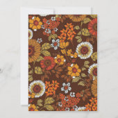 Retro Vintag Sixties Terracotta Wedding Save The Date (Rückseite)