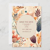 Retro Vintag Sixties Terracotta Wedding Save The Date (Vorderseite)