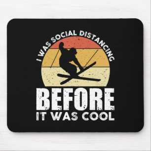 Retro Vintag Ski T-Shirt Coole Wintersportler SKI Mousepad