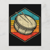 Retro Vintag Snare Drum - Marching Band Drumline Begleitkarte (Rückseite)