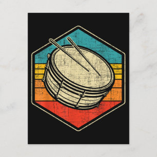 Retro Vintag Snare Drum - Marching Band Drumline Begleitkarte