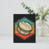 Retro Vintag Snare Drum - Marching Band Drumline Begleitkarte (Stehend Vorderseite)